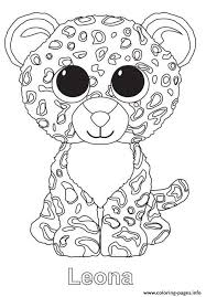 Make a coloring book with leopard black for one click. Leona The Leopard Ty Beanie Boo Coloring Pages Printable