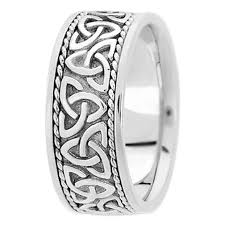 Wedding Band 14k White Gold Celtic Knot Trinity Roped Engraved Wide Men S Wedding Band Mens Wedding Bands Celtic Wedding Bands Gold Celtic Knot