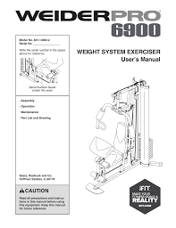 Weider Pro 6900 System 14922 Users Manual Manualzz Com