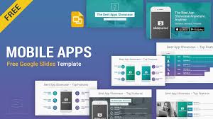 When you want to use a presentation theme that you know no one. Mobile Apps Free Google Slides Presentation Template Slidesalad