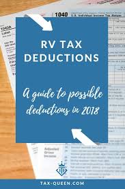 Rv Tax Deductions What Qualifies As A Write Off Tax Deductions Small Business Tax Deduction