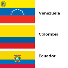 Venezuelans led the independence movement in the region. Encyclopaedia Britannica On Twitter The Short Lived Republic Of Gran Colombia Had A Flag Of Yellow Blue And Red Horizontal Stripes After It Divided Into Colombia Ecuador And Venezuela Each Country Incorporated The
