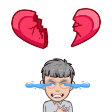 Broken heart was approved as part of unicode 6.0 in 2010 and added to emoji 1.0 in 2015. Boy With Broken Heart Gifs Tenor