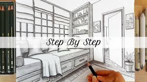 How To Draw A Room In Two Point Perspective How To Draw Using 2 Vanishing Point How To Draw In Pers Perspective Room Room Perspective Drawing Point Perspective