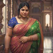 big breast beautiful indian girl without cloths in ravi verma style  painting of 42 year old lady