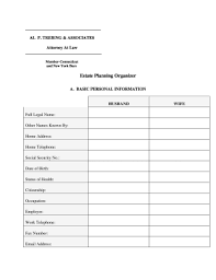 Below you will find a download to our free project to do list spreadsheet form. Estate Planning Organizer Download Fill Online Printable Fillable Blank Pdffiller