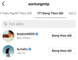 Sẽ có quà tặng cho tân chủ tịch hoàn pháo? SÆ¡n Tung Va Háº£i Tu Chinh Thá»©c Trá»Ÿ Thanh Cáº·p Ä'oi Chá»‰ Follow Minh Anh V
