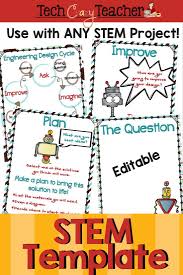 Stem Template For The Engineering Design Process Editable Engineering Design Process Teacher Projects Elementary Stem Activities