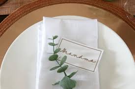 Make place cards out of neatly folded stiff paper or thin card, so that they stand upright to create a triangular prism. How To Make The Perfect Place Cards In Less Than 5 Minutes Love Create Celebrate