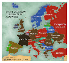 Top 10 common surnames in quebec as of 2006. Paul Kirby On Twitter The Most Common Surname In Each European Country Plus The Meaning Of The Name In English Https T Co Lacs3altmz Https T Co Rimucgbjpl