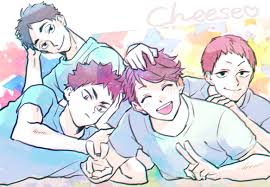 Aoba johsai is represented as plants (the characters for aoba can also be read as green leaf) or as a kingdom with oikawa as the king and the other players as knights. Aoba Johsai 3rd Years Haikyuu Anime Haikyuu Characters Anime
