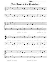 Beginning Note Recognition Worksheet For Individual Or Classroom Use Enjoy Music Theory Worksheets Learning Music Notes Music Theory