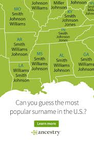 Scottish and welsh names also show up a lot throughout the united states because of our country's early immigration history. What S The Most Popular Surname In Your State Ancestry Family Tree Family Genealogy Family Ancestry