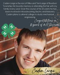 This Friday's recognition is Caden Large, we want to congratulate him