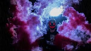 1738 train hd wallpapers and background images. Download Wallpaper 1920x1080 Man Mask Colored Smoke Anonymous Full Hd Hdtv Fhd 1080p Hd Background