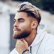 Your armpit hair should be longer than your chest hair. Gorgeous Bleached Tip W Natural Full Trim Beard Oval Face Men Mid Fade Haircut Oval Face Hairstyles