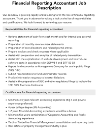 Financial Reporting Accountant Job Description | Velvet Jobs