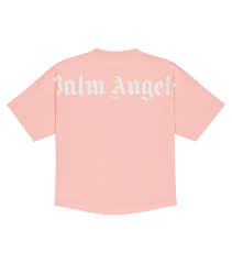 Logo cotton T-shirt in pink - Palm Angels Kids | Mytheresa