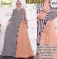 Walaupun motif vertikal dapat membuat tubuh anda nampak langsing, tapi jangan berlebihan menggunakannya. Jual Gamis Dress Motif Garis Stripe Vertical Baju Busana Pakaian Muslimah Termurah Butik Cokelat Mocca Wanita Cewek Lebaran Kondangan Pesta Di Lapak Youngfolks Bukalapak