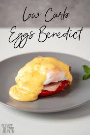 Easy Keto Eggs Benedict With Hollandaise Sauce Recipe Low Carb Keto Recipes Adkins Recipes Low Carb Breakfast Recipes