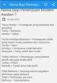 Maybe you would like to learn more about one of these? Nama Bayi Perempuan Modern For Android Apk Download