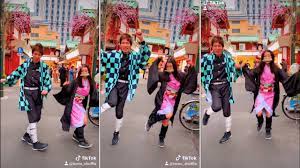 Red Red Wine Shuffle Dance Challenge Tiktok Remix Demon Slayer Cosplay Ver 2 Youtube