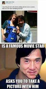 Jackie Chan Is Working On The George Takei Facebook Nice Guy Award Jackie Chan Really Funny Funny Pictures