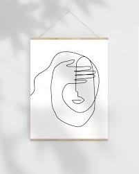 Abstract Black And White Illustration Art One Line Art Print Minimalist Illustration Downloadable Art Black And White Wall Art Prints Original Artwork Co Abstract Line Art Line Art Drawings Line Art
