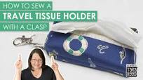 DIY Travel Tissue Cover with clasp - Things to make with Fabric Scraps