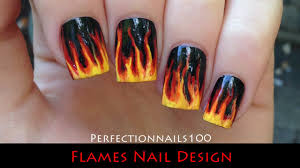 Nail Art Flames Nail Design Tutorial Youtube Coolest red & black nail art designs.