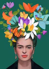Quadro e poster Frida Flores e Passáros