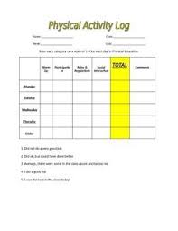 I Created A Very Simple Log For My Students To Assess Their Day In Pe I Find That When Students Are Forced To Look At T Self Assessment Assessment Life Skills