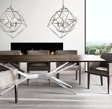 Rh 39 S Maslow Spider Rectangular Dining Table With Its Spider Leg Cast Metal Base And Richly Gr Metal Leg Dining Table Dining Table Rectangular Dining Table
