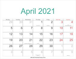 If you are not sure, select the print preview option first, and then print. April 2021 Calendar Printable With Holidays Whatisthedatetoday Com