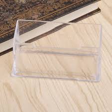 Maxgear wood business card holder desk business card holder stand wooden business card display holders for desktop business cards stand for office and home, walnut，3.8x2.6x1.8 in, mountain. Clear Pmma Business Card Holder Display Stand Desk Desktop Countertop Bargain Industries