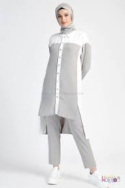 Gri Beyaz Tunik Pantolon Ikili Takim 2020 Tunik Pantolon Moda Kiyafetler