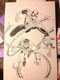 Spider Man Vs Doctor Octopus Sketch Octopus Sketch Octopus Artwork Art