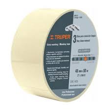 Cinta Masking Tape Largo 50m Ancho 18mm Espesor 0 13mm Papel De Alta Resistencia Msk 3 4 12590 Truper
