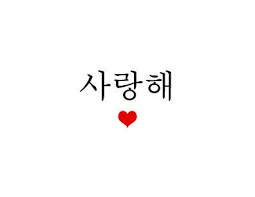 I Love You In Korean Card For Him Or Her Gift For A Etsy Korean Tattoos Korean Words Learning Korean Words