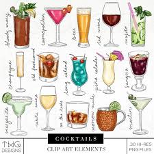 How A Real Man Takes His Drinks Art Bundle Clip Art Cocktails Drawing