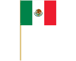 The mexican flag is a vertical triband with in the center an enblem. Mexico Flags And Banners