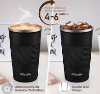 Aolieh Thermobecher, Kaffeebecher mit Auslaufsicherem Deckel, Thermobecher-  Isolierbecher, Edelstahl Travel Mug, Kaffeebecher to go für heißes und ...