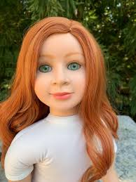 Just finished another redheaded doll. This one has green painted eyes.