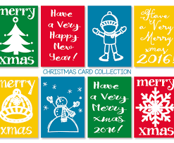 This take on minted was made by undefined from , a member of minted's community of independent artists. Cute Christmas Mini Card Collection Vector Art Graphics Freevector Com