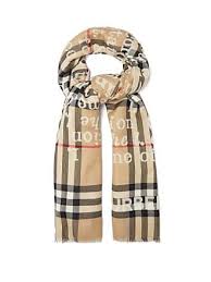 Nwt burberry cashmere blend metallic check red scarf fringe muffler. Women S Burberry Scarves Now At 185 00 Stylight