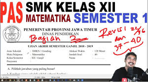 Maybe you would like to learn more about one of these? Contoh Latihan Soal Soal Mtk Smk Kelas 12 Semester 1