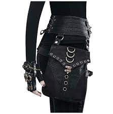 New Steam Metal Zipper Punk Pu Leather Strap Waist Belt Bag In 2021 Gothic Bag Steampunk Waist Bag Steampunk Leather