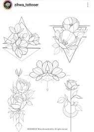 Peonies pink geometrical triangles graphic art artwork. Tattoo Designs Drawings Inspiration Tat 27 Ideas For 2019 Tattoo Design Drawings Geometric Tattoo Tattoos