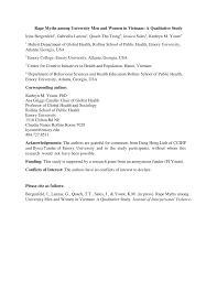 Her sister irina was also a noted athlete. Pdf Rape Myths Among University Men And Women In Vietnam A Qualitative Study