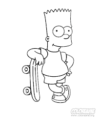 Bart Simpson Para Colorear